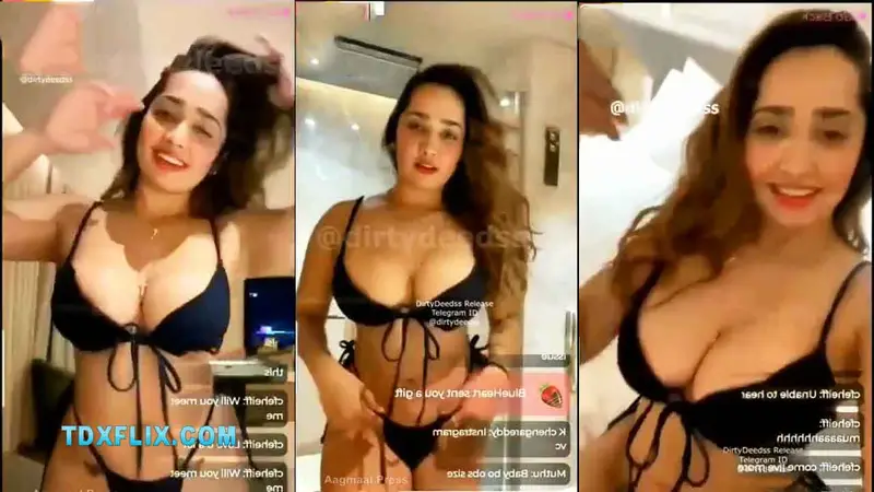 Aditi Mistry Nude Black Bikini Video