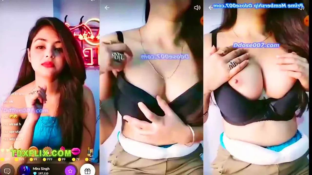 Mira Singh Removing Top Showing Boobs on PREMIUM 121 Tango Live
