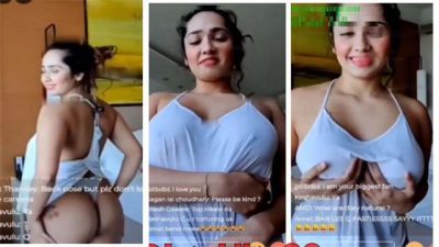 Aditi Mistry latest Nude Braless Live